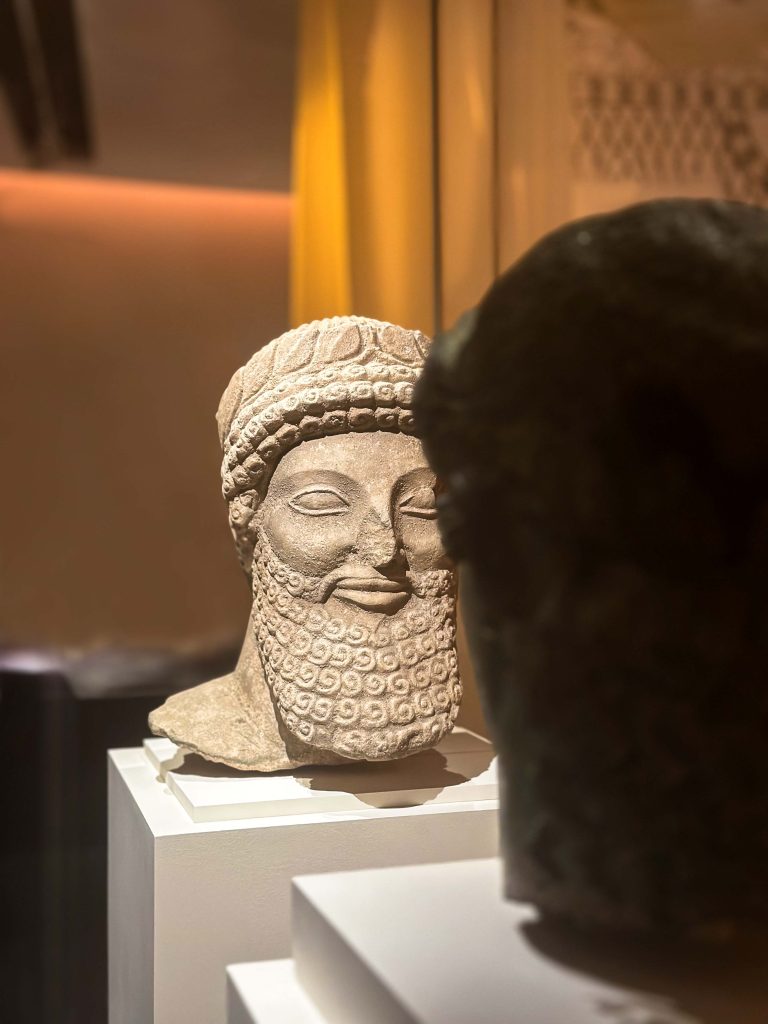 Head of a bearded male worshipper
Limestone, Sanctuary of Apollo, Pyla, Cyprus
490-480 BC